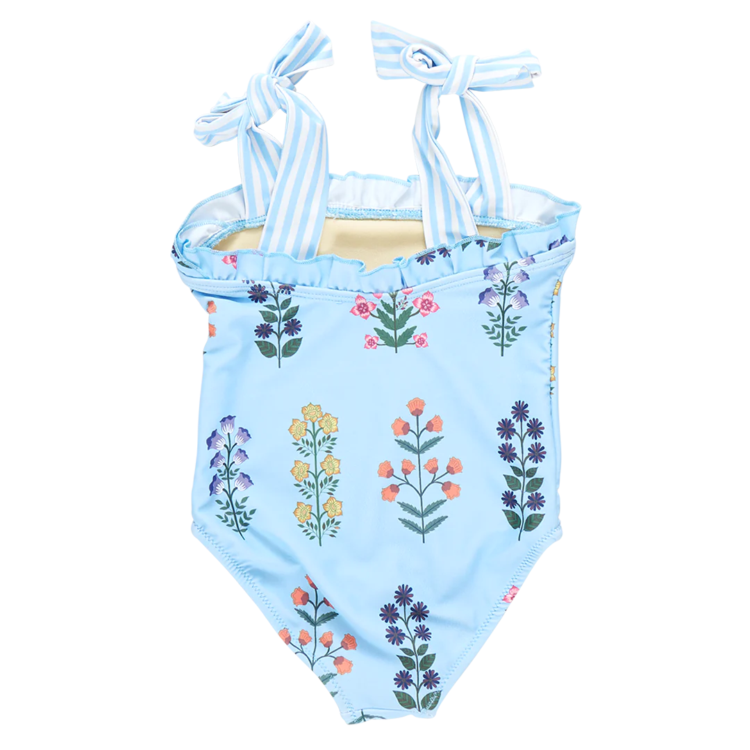 Girls Hero Suit - Blue Bell Field Floral