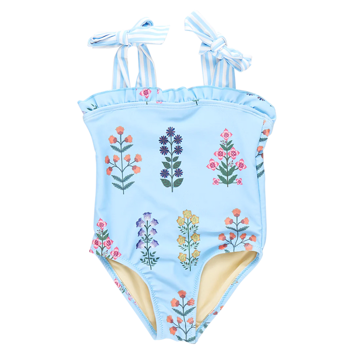 Girls Hero Suit - Blue Bell Field Floral