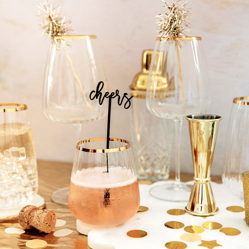 Francesca Gold Water Glass