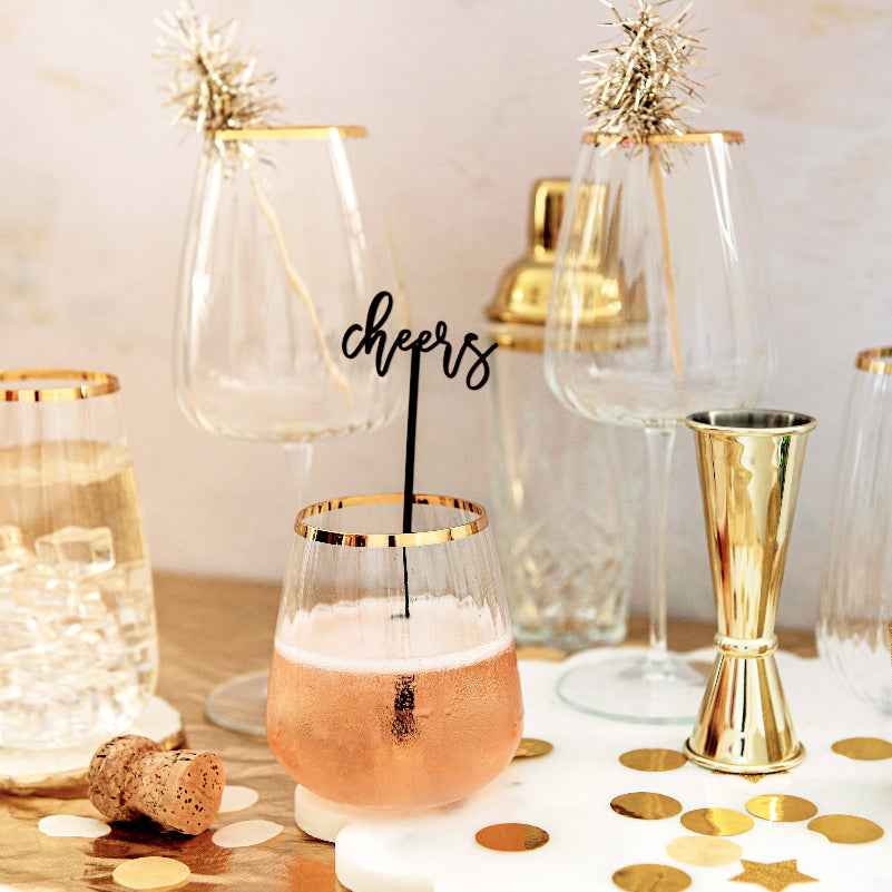 Francesca Gold Wine Glass