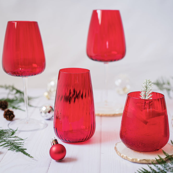 Francesca Red Water Glass