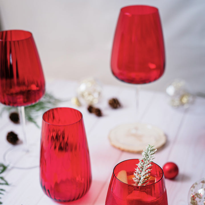 Francesca Red Water Glass