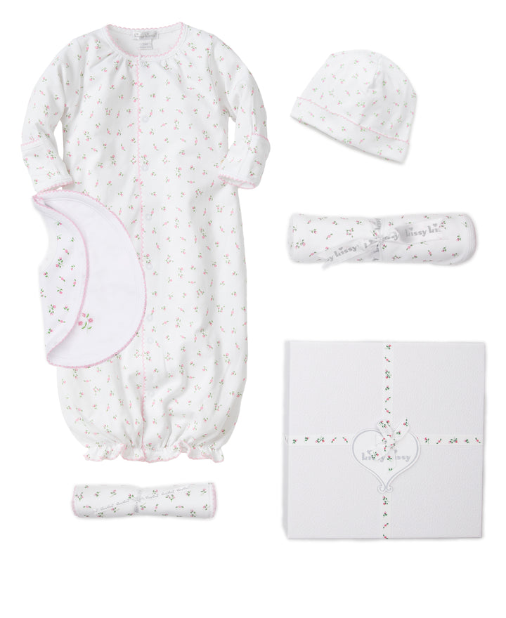 Garden Roses 5pc Gown Gift Set w/ Gift Box
