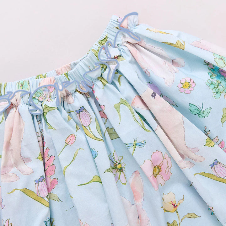 Girls Gianna Skirt - Botanical Bunnies
