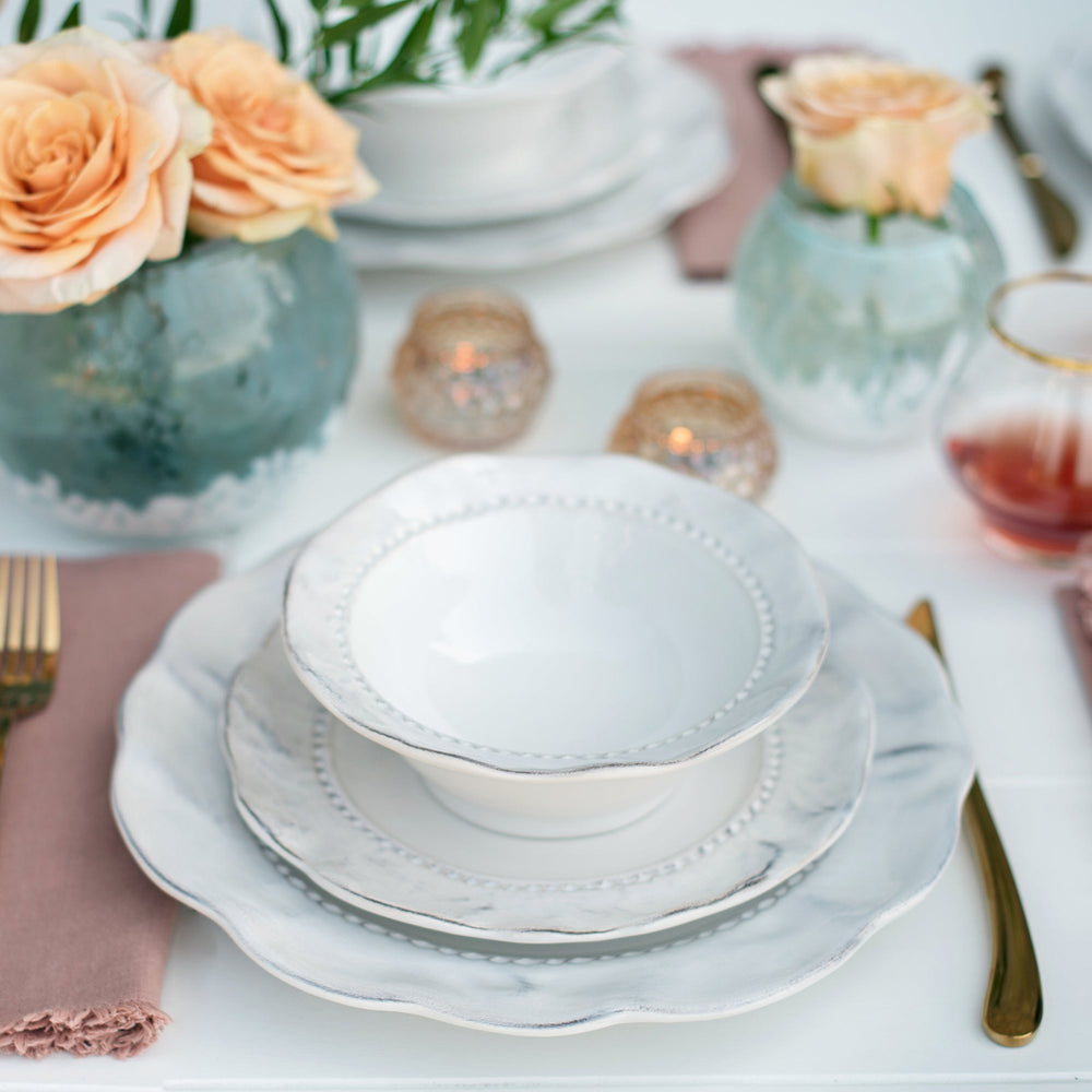 Giorno White Salad Plate