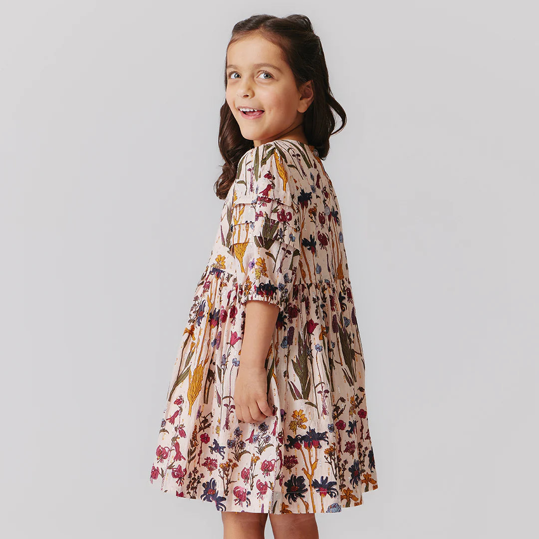 Girls Brooke Dress - Autumn Flowers