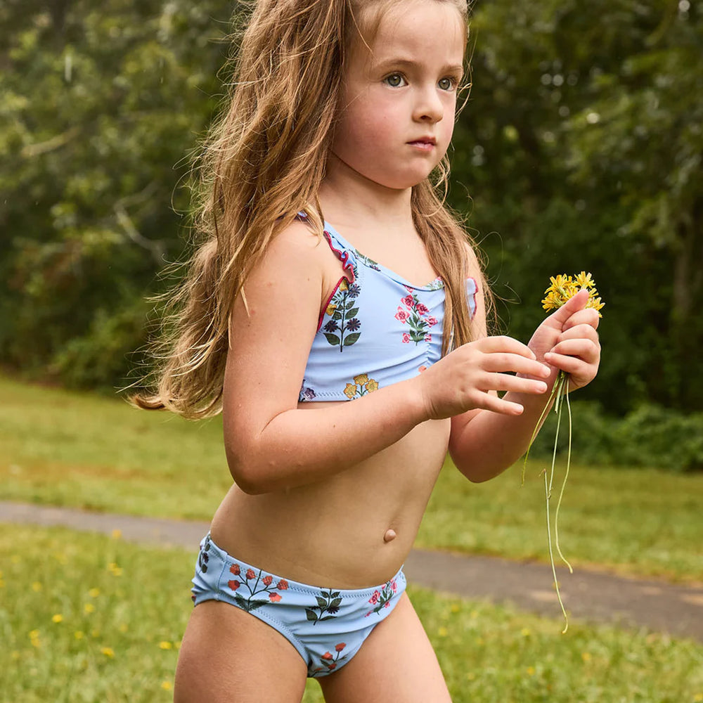 Girls Claire Bikini - Blue Bell Field Floral