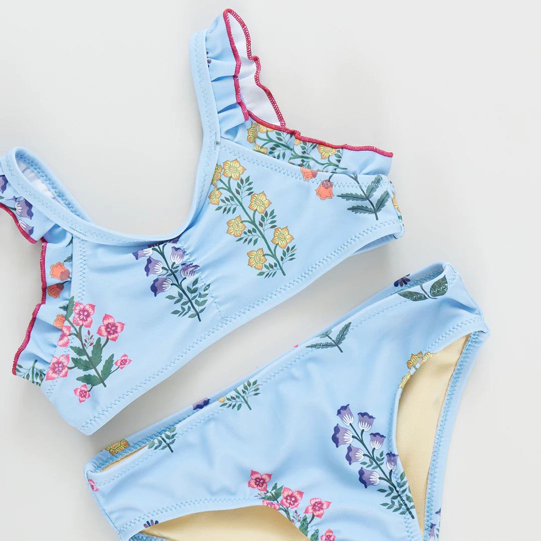 Girls Claire Bikini - Blue Bell Field Floral