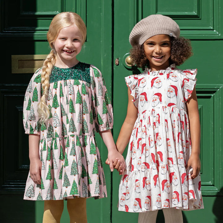 Girls Jennifer Dress - Vintage Santas