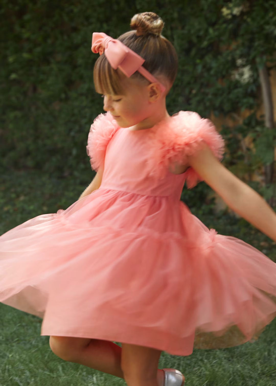 Salmon Tulle Dress