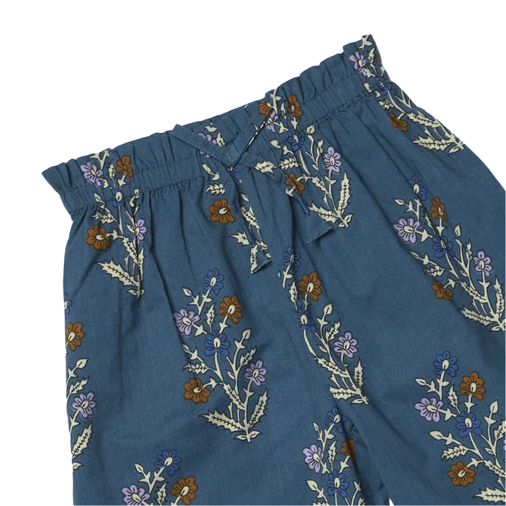 Close-up of Girls Theodore Pant in Balsam Dewdrop showing elastic waist and tie detail
