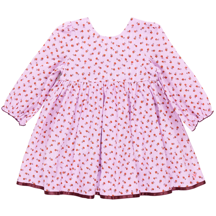 Girls Amma Dress - Lavender Tiny Roses