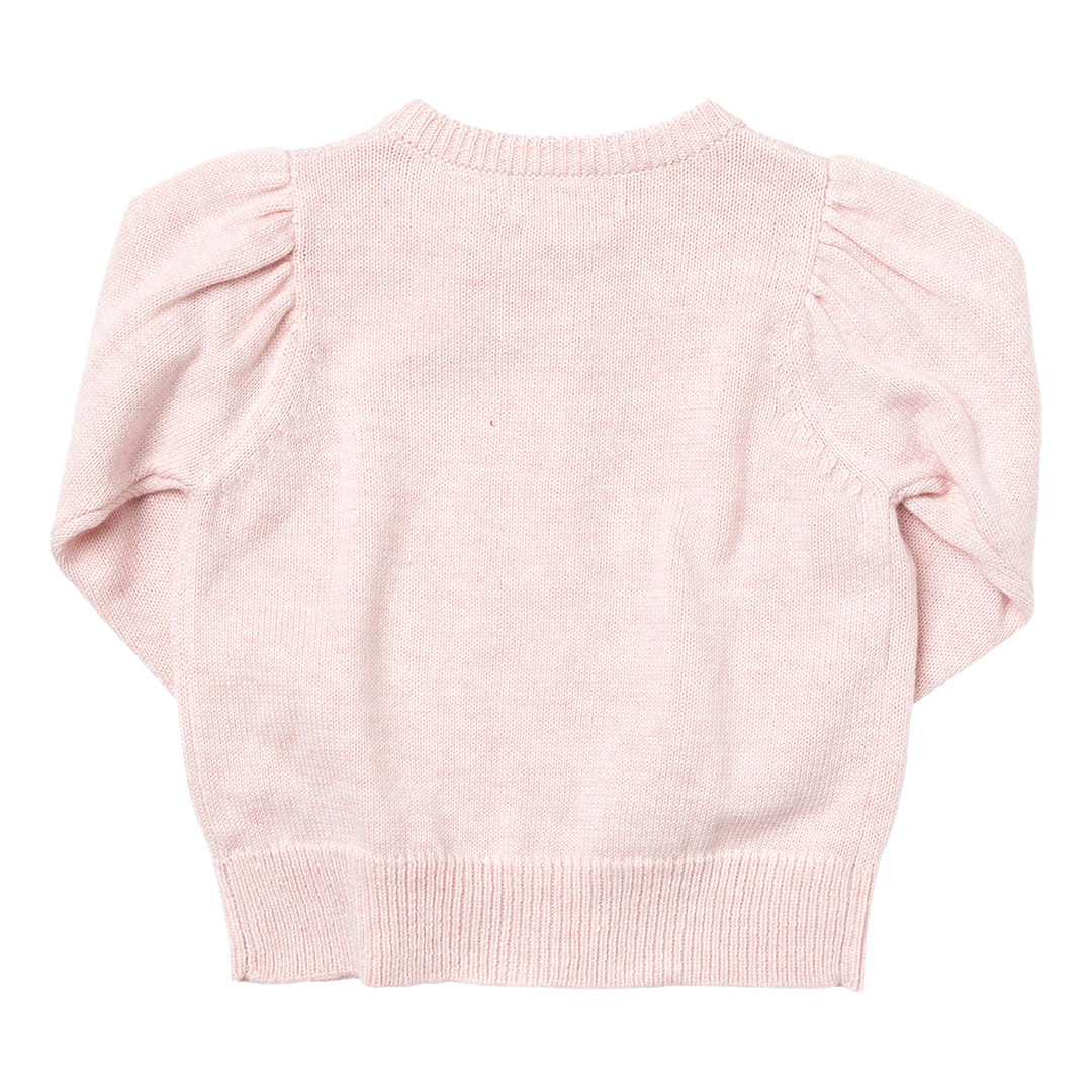 Girls Pocket Sweater - Apple