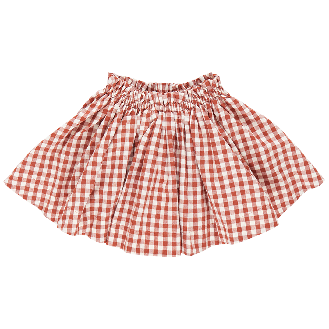 Girls Theodore Skirt - Pony Gingham