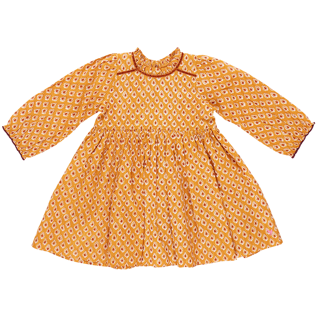 Girls Charlie Dress - Inca Gold Tear Drop