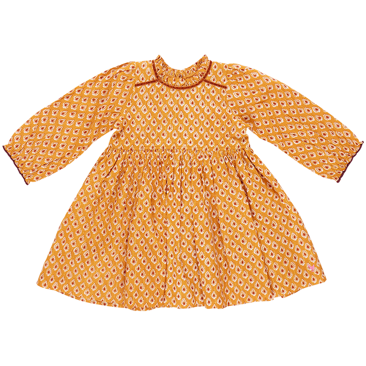 Girls Charlie Dress - Inca Gold Tear Drop