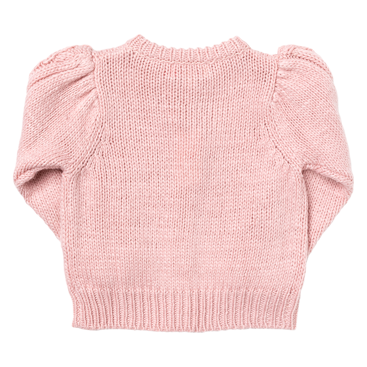 Girls Cable Constance Sweater - Dusty Rose