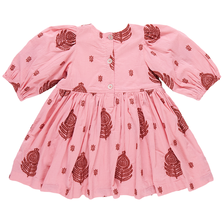 Girls Brooke Dress - Indian Stamp Embroidery