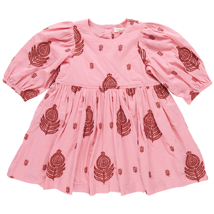 Girls Brooke Dress - Indian Stamp Embroidery