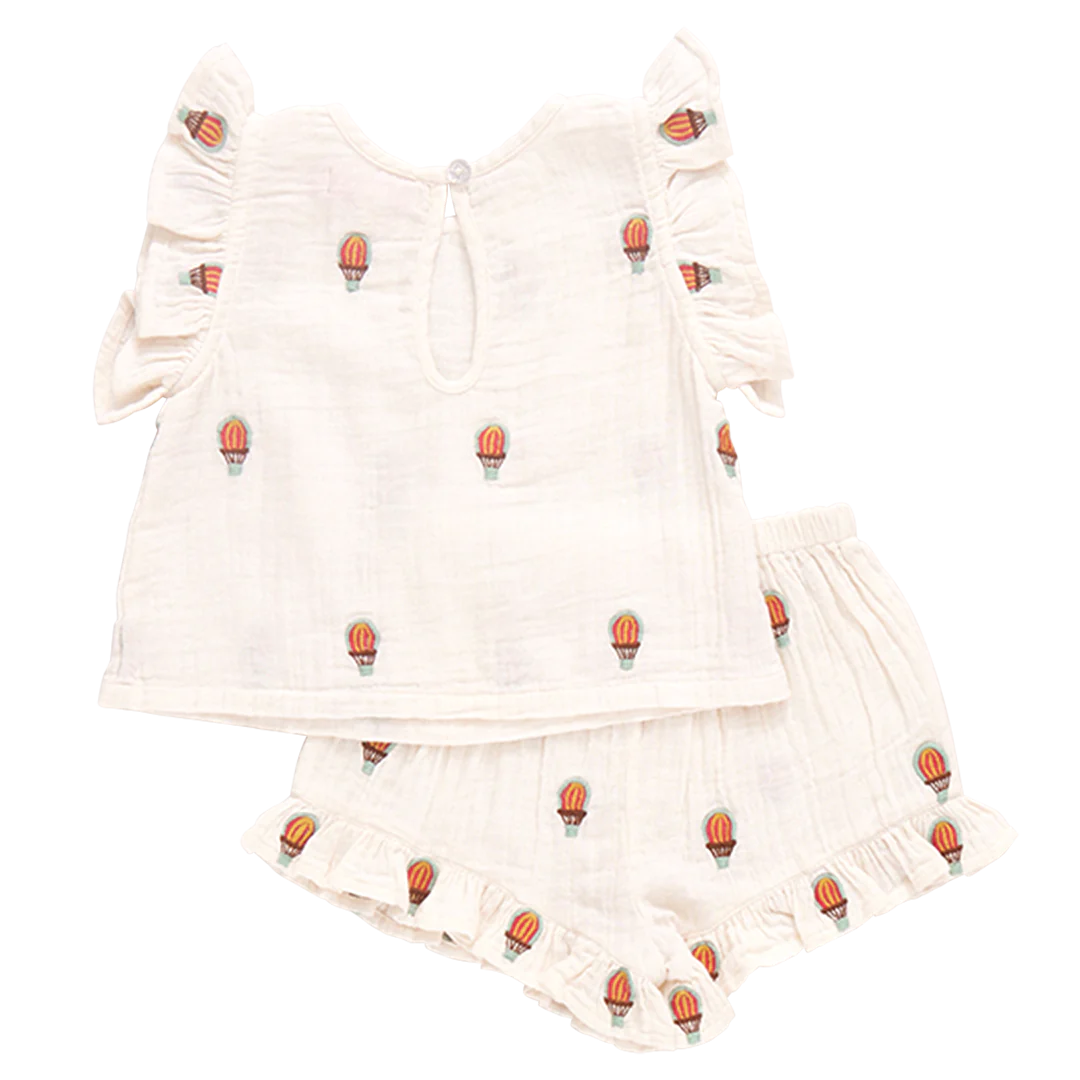 Girls Roey 2-Piece Set - Hot Air Balloons
