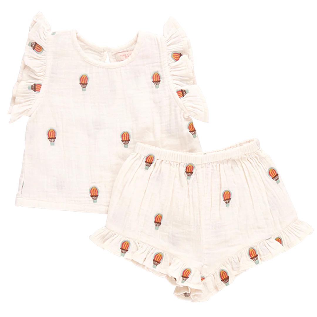 Girls Roey 2-Piece Set - Hot Air Balloons