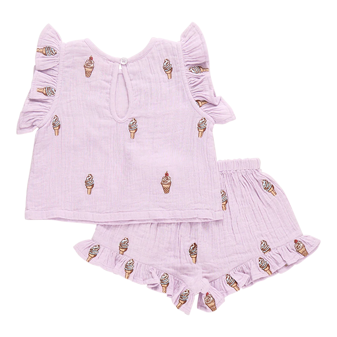 Girls Roey 2-Piece Set - Lavender Soft Serve