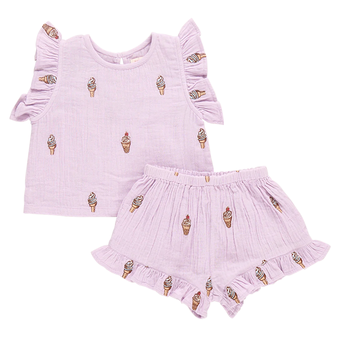 Girls Roey 2-Piece Set - Lavender Soft Serve
