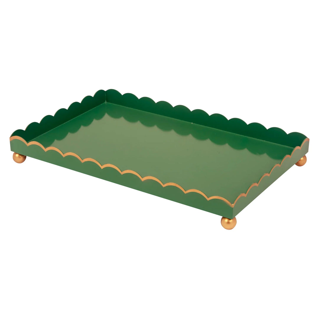 Rectangular Eloise Green & Gold Tray