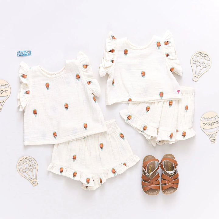 Girls Roey 2-Piece Set - Hot Air Balloons