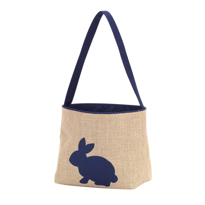 Navy Burlap Bunny Basket