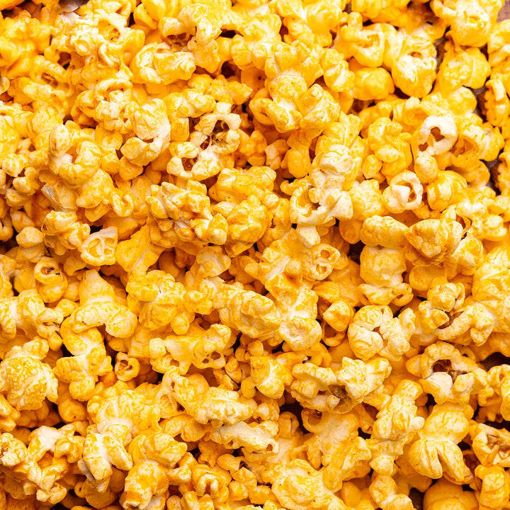 Jalapeño cheddar popcorn coated with savory cheddar cheese and jalapeño seasoning.