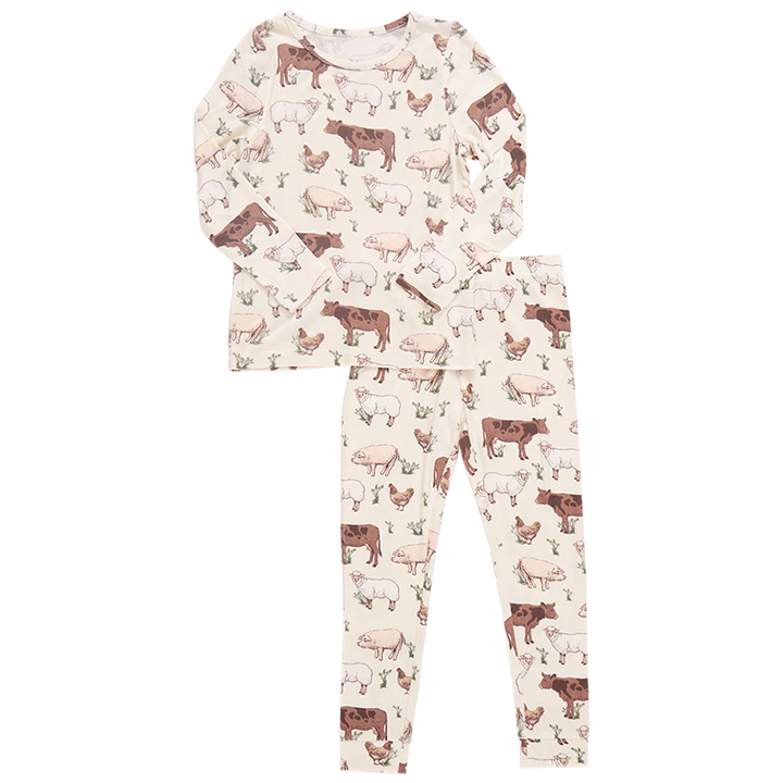 Kids Bamboo PJ Set - Farm Life
