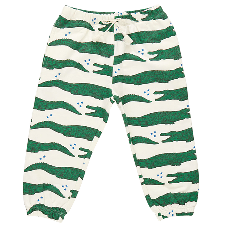 Kids Organic Sweatpants - Crocodile Stars