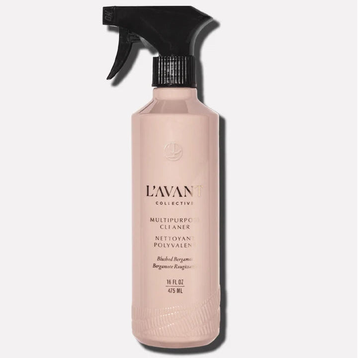 L’AVANT Collective Multipurpose Cleaner in Blushed Bergamot, 16 oz pink spray bottle