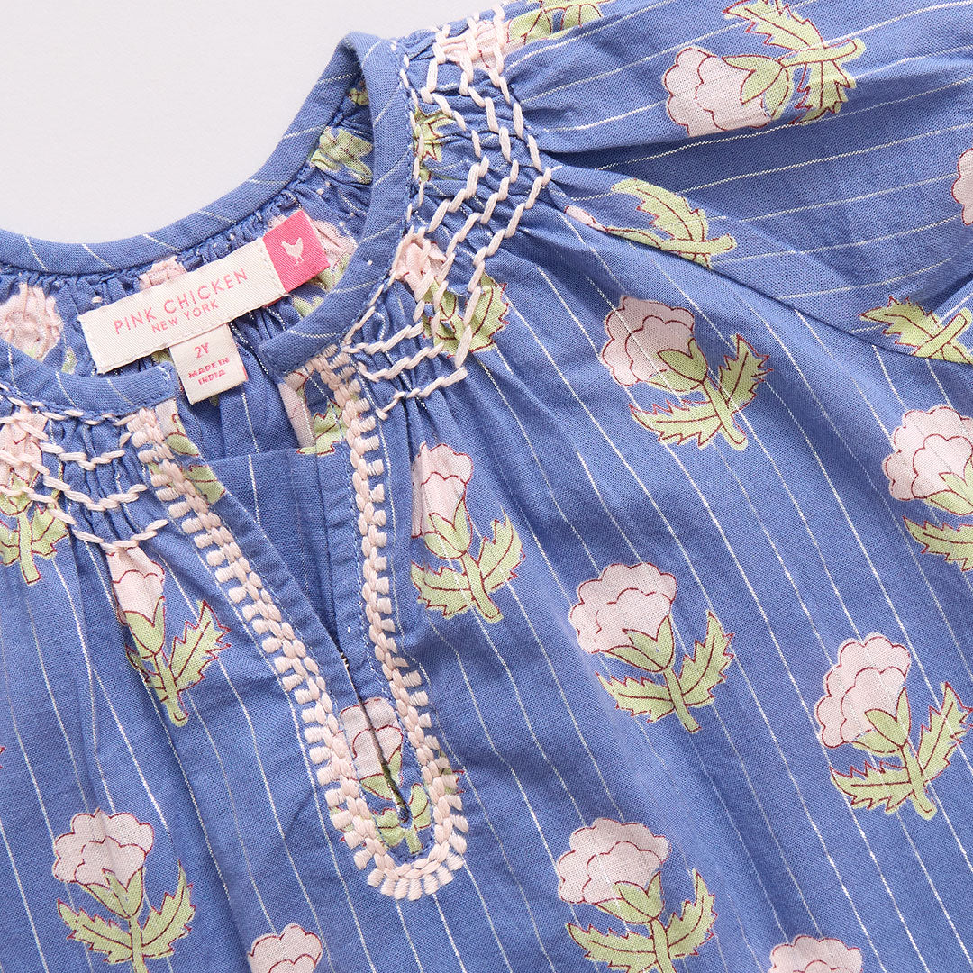 Girls Ava Top - Periwinkle Small Bud