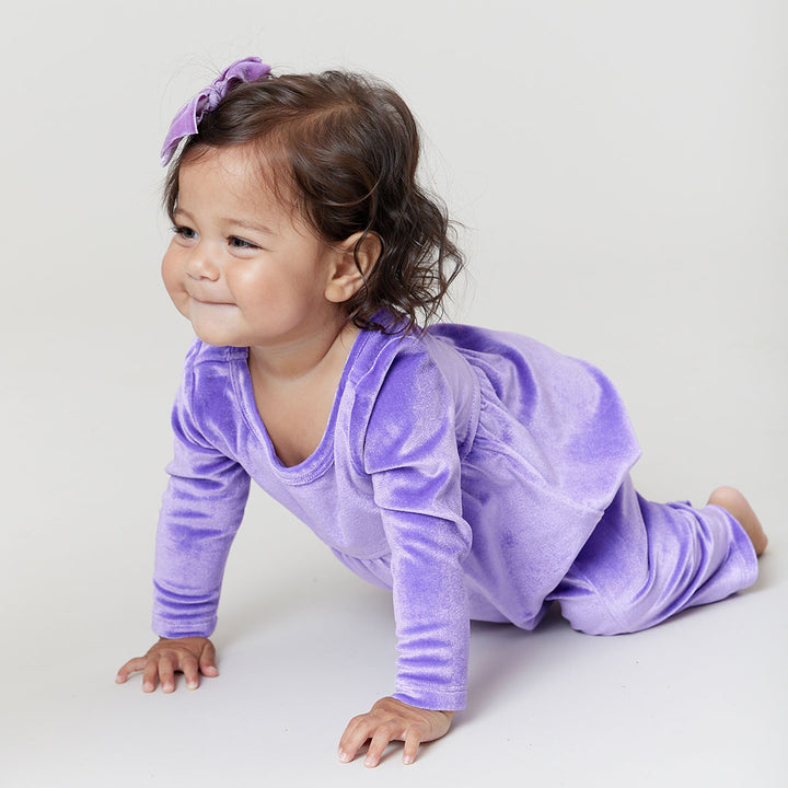 Baby Girls Velour Steph Jumper - Lavender