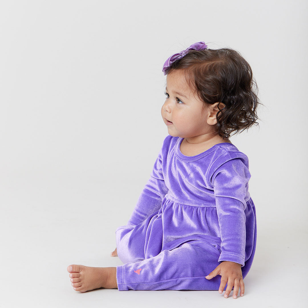 Baby Girls Velour Steph Jumper - Lavender