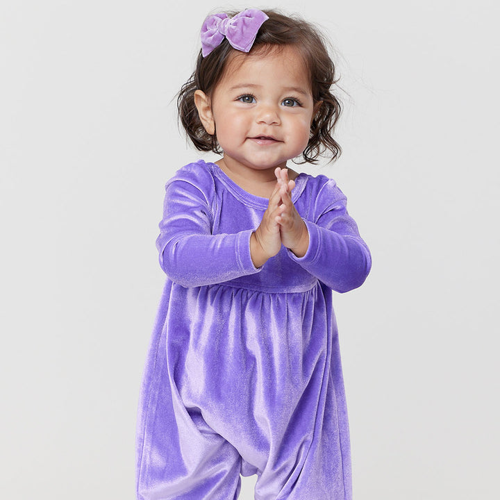 Baby Girls Velour Steph Jumper - Lavender