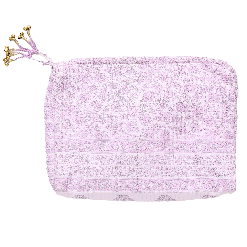Quilted Pouch - Lavender Garden Floral
