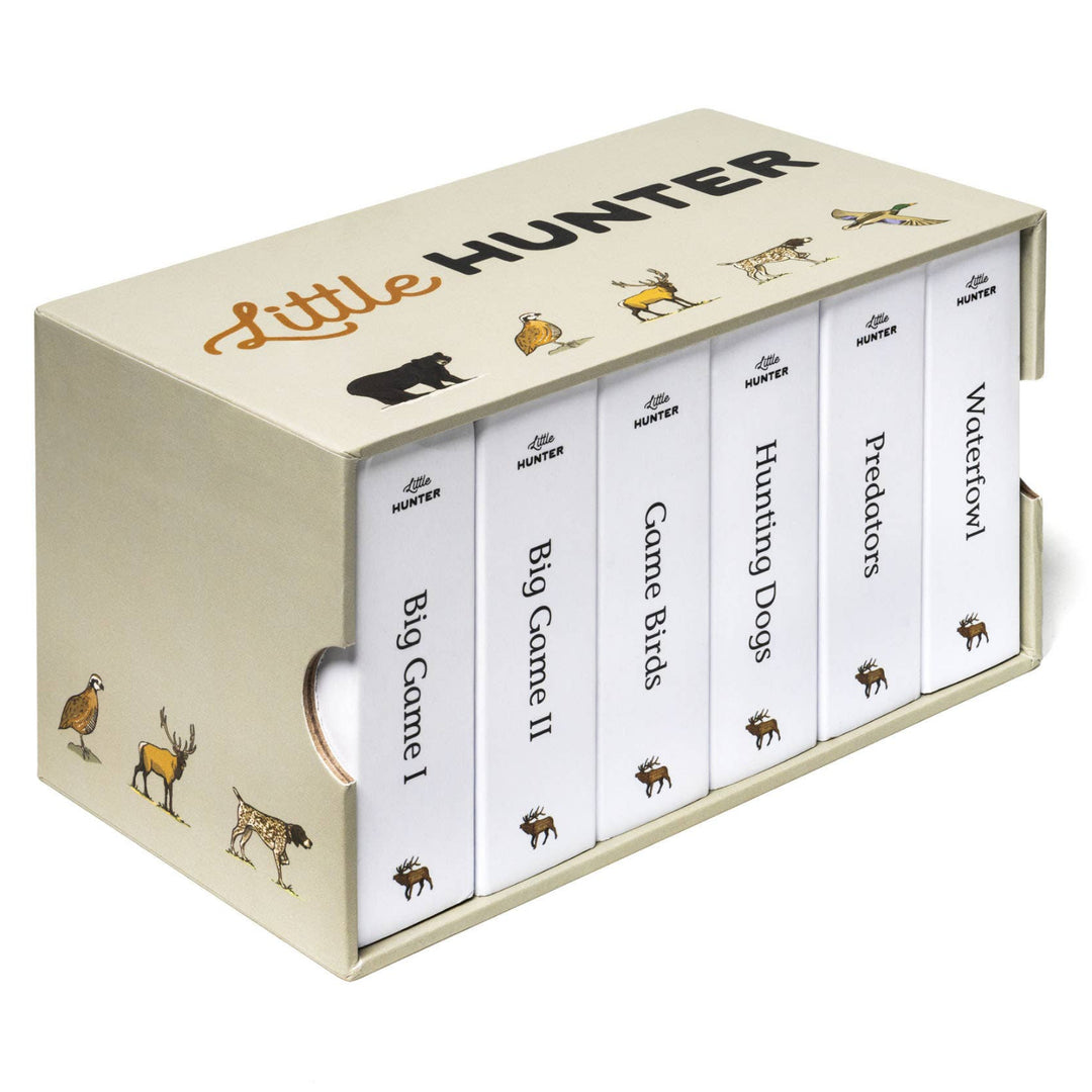 Little Hunter Book Set in illustrated storage box featuring six hunting-themed books