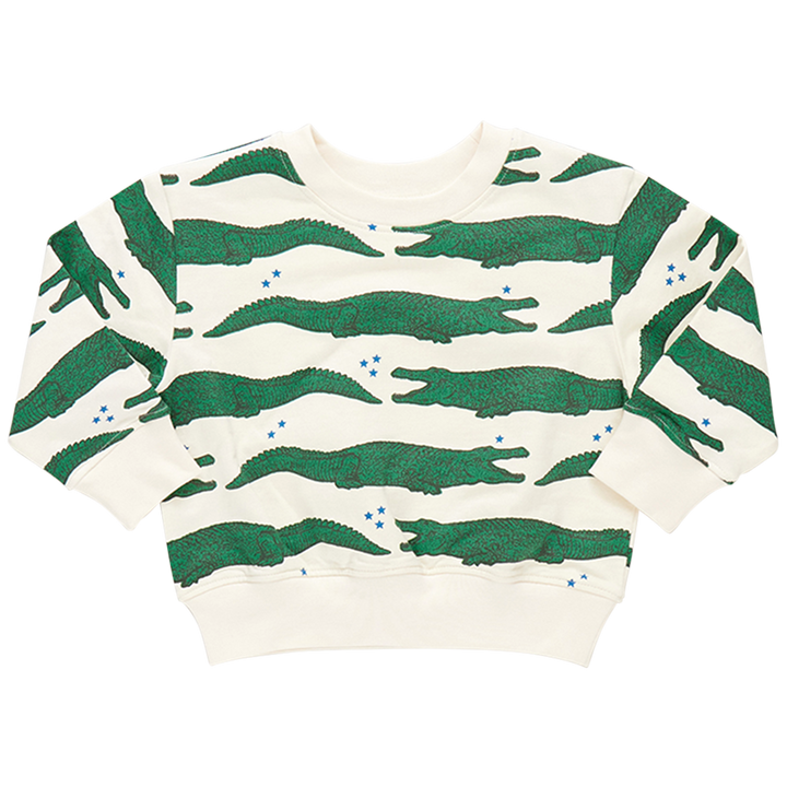 Kids Organic Sweatshirt - Crocodile Stars