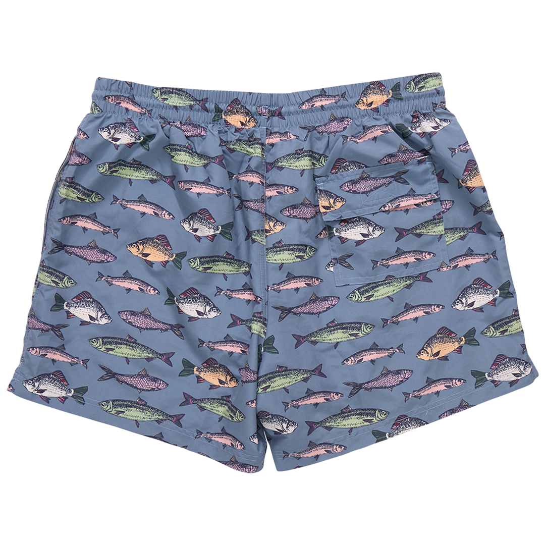 Mens Swim Trunk - Bluestone Multi Fishies