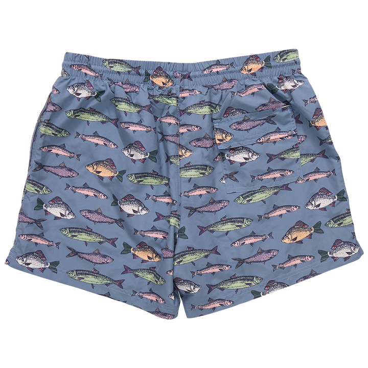 Mens Swim Trunk - Bluestone Multi Fishies