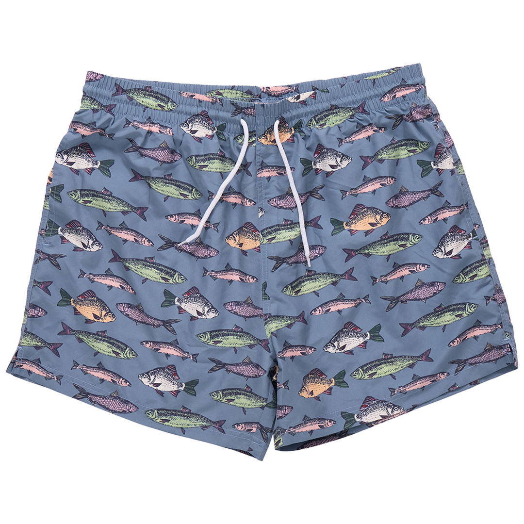 Mens Swim Trunk - Bluestone Multi Fishies
