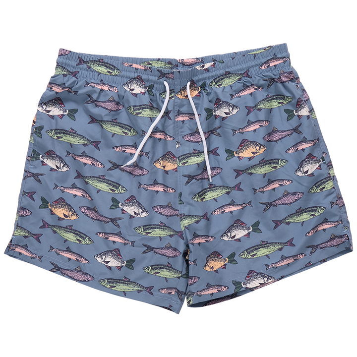 Mens Swim Trunk - Bluestone Multi Fishies