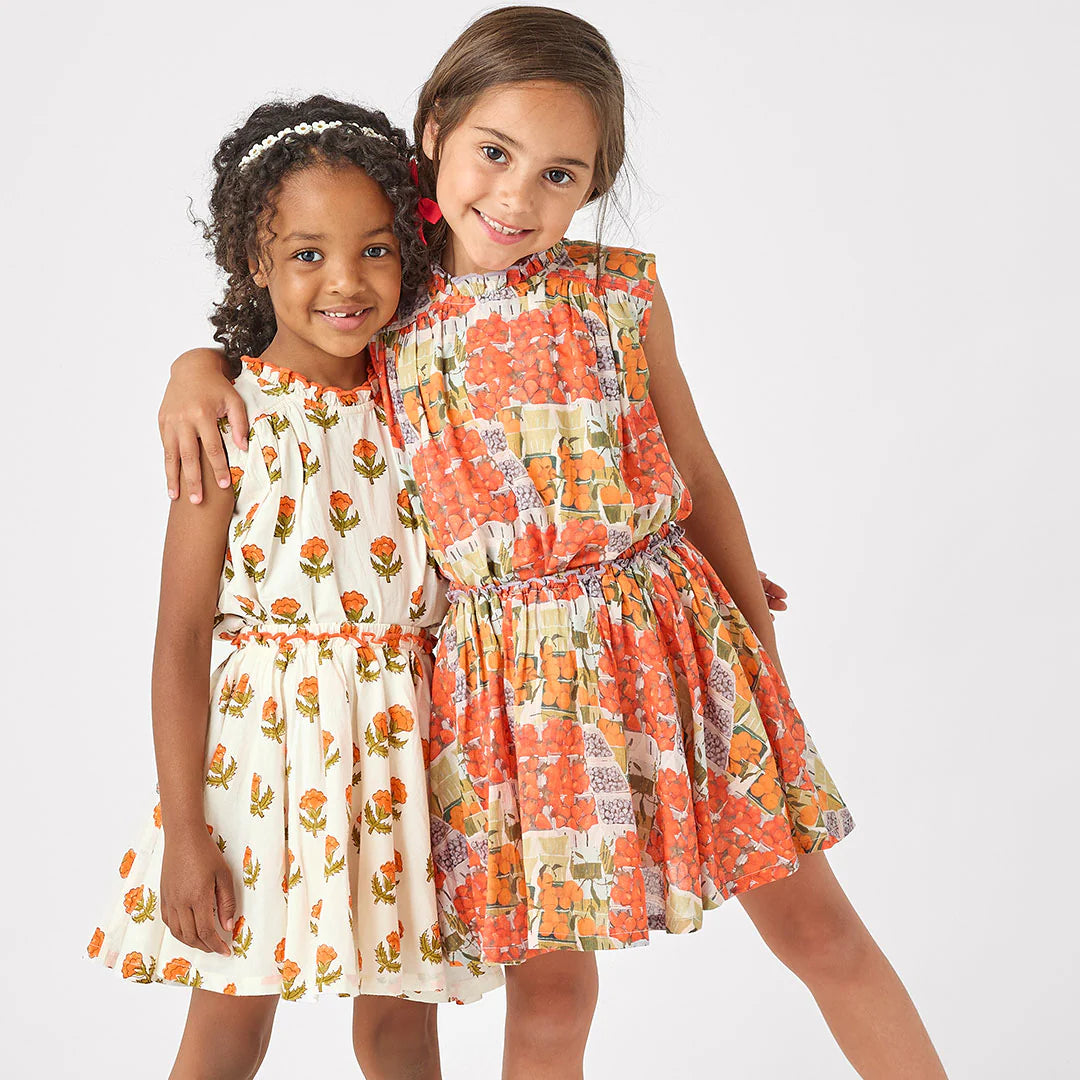 Girls Misha Top - Small Orange Bud