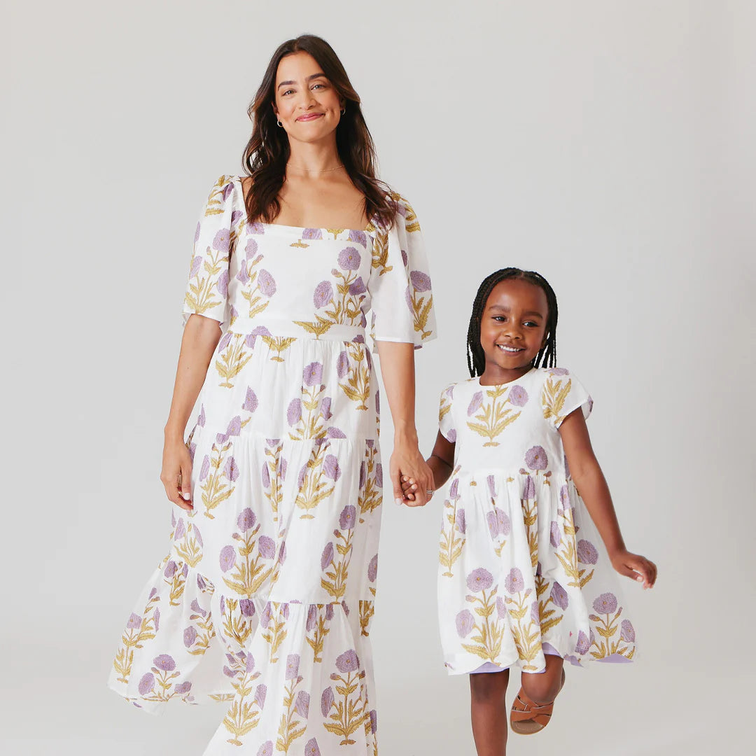 Girls Marisol Dress - Lavender Dandelion