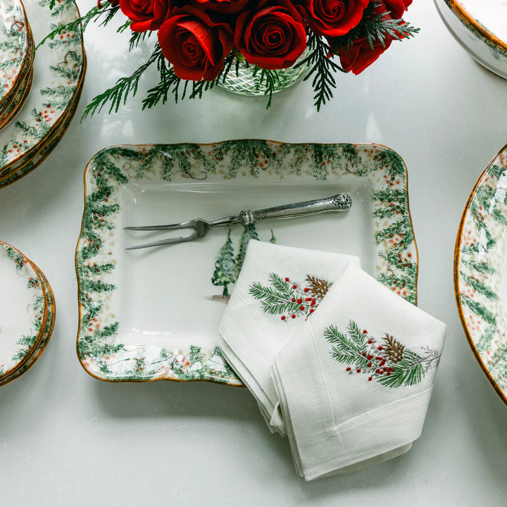 Natale Scalloped Medium Rectangular Tray