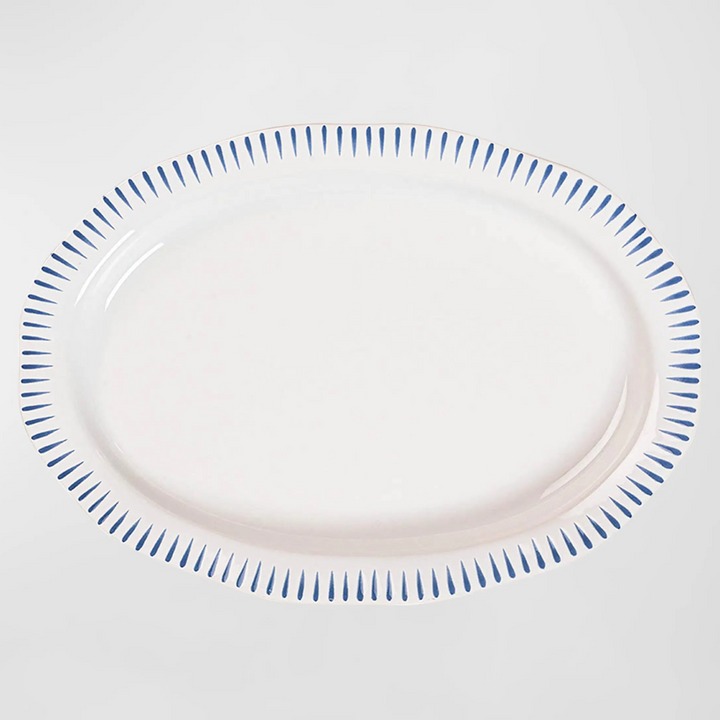 Sitio Stripe Serving Platter - Delft Blue
