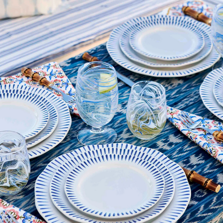 Sitio Stripe Serving Platter - Delft Blue